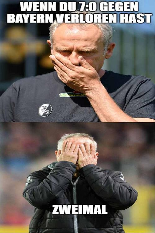 SC Freiburg meme twice 7-0 Bayern Munich