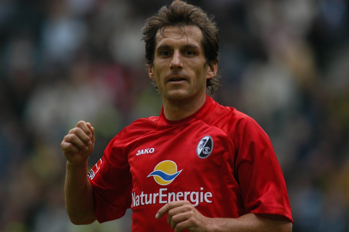 Andreas Zeyer am 27.09.2003 im Trikot für den SC Freiburg. Foto: Imago Images/Weckelmann